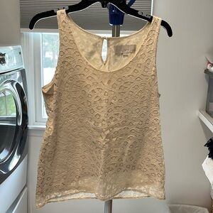 Loft cream color lace top. Size sp.